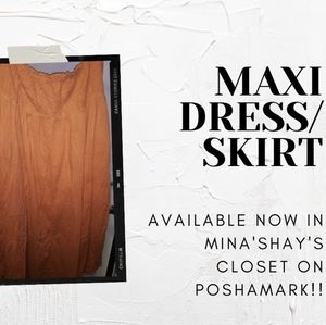 Orange maxi skirt/dress